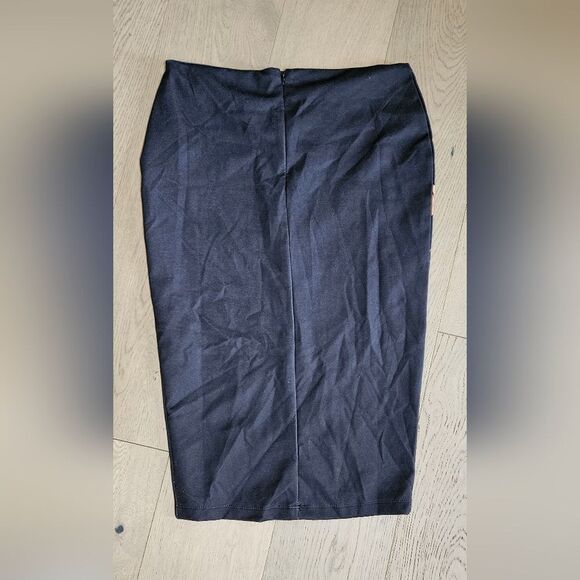 Black Skirt with Skull, Moth and Chain Design - Picture 2 of 4